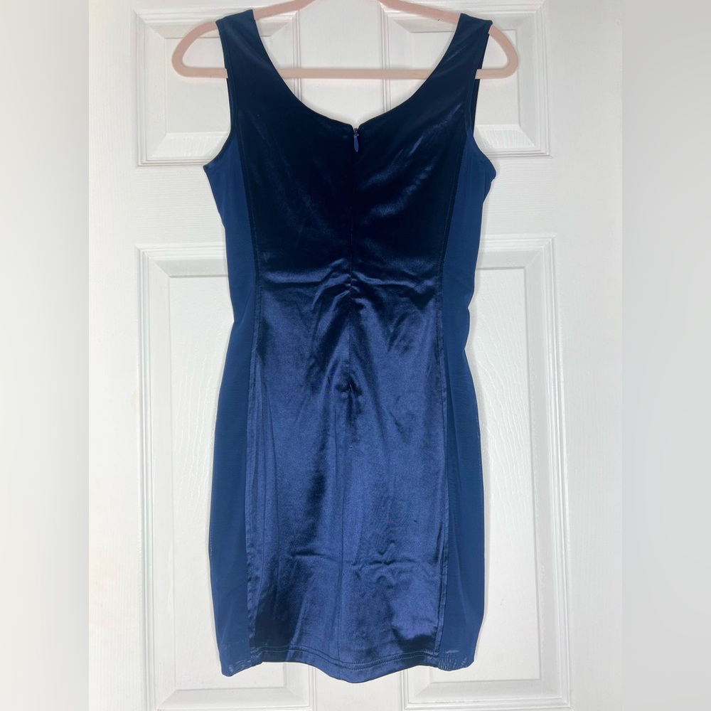 Hot Miami Styles Blue Mini Dress Wire Cleavage